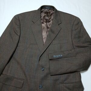Lauren Ralph Lauren Mens Chocolate Wool Herringbone Blazer‎ Size 42R